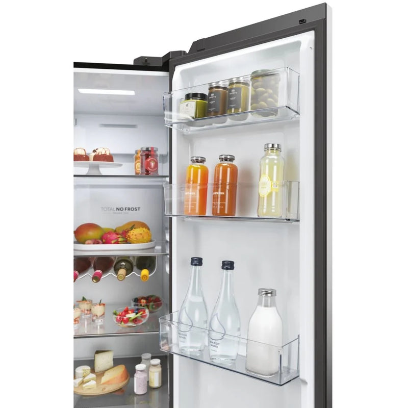 Haier HSW59F18EIPT Plumbed ice & water American style fridge freezer - Black*contact store for price*