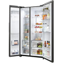 Haier HSW79F18DIPT SBS 9O Series 7 Plumbed ice & water American fridge freezer - Black