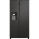Haier HSW79F18DIPT SBS 9O Series 7 Plumbed ice & water American fridge freezer - Black