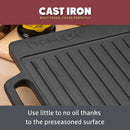 Prestige 56070 Cast Iron Double Griddle Pan