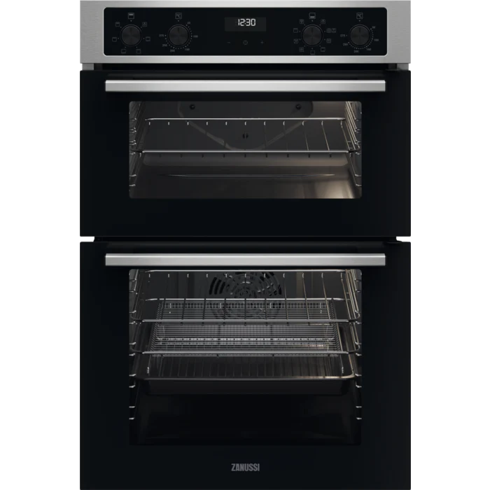 Zanussi ZKCNA4X1 Built In Electric Double Oven - Stainless Steel