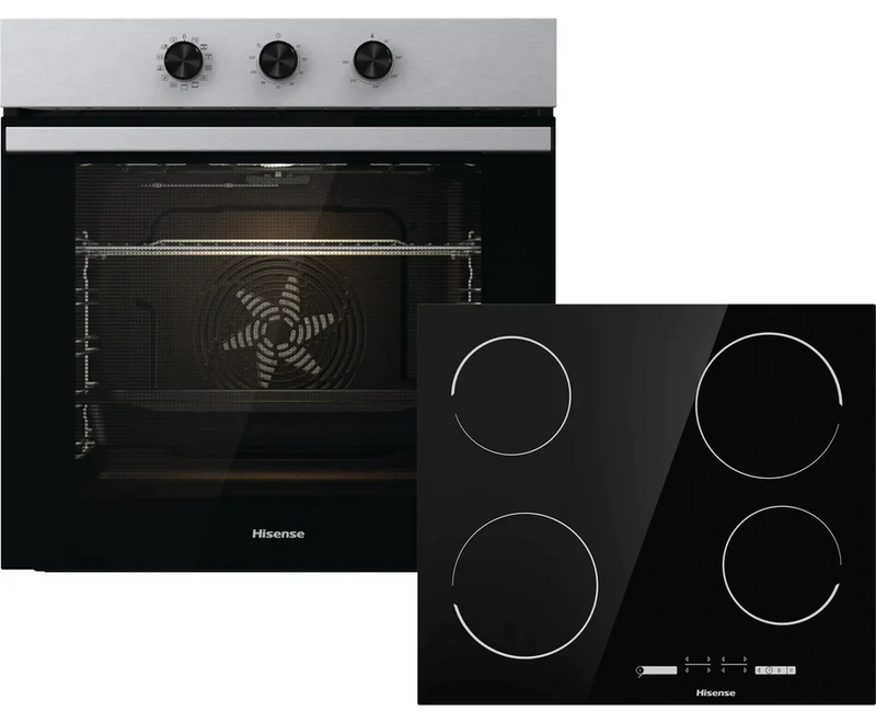 Hisense BI6031CXUK Built In Fan Oven & Ceramic Hob Pack - 2 Year Warranty