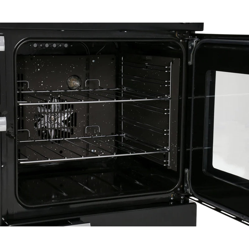 RANGEMASTER PDL110DFFGB/C Professional Deluxe 110 cm Dual Fuel Range Cooker - Black & Chrome