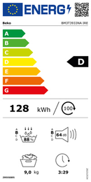 Beko BM3T3933NA 9kg Heat pump Condenser Tumble dryer - Anthracite