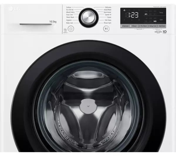 LG FCV310WNE AI DD 10.5Kg 1400RPM Washing Machine - White - [Free 5 year parts & labour warranty]