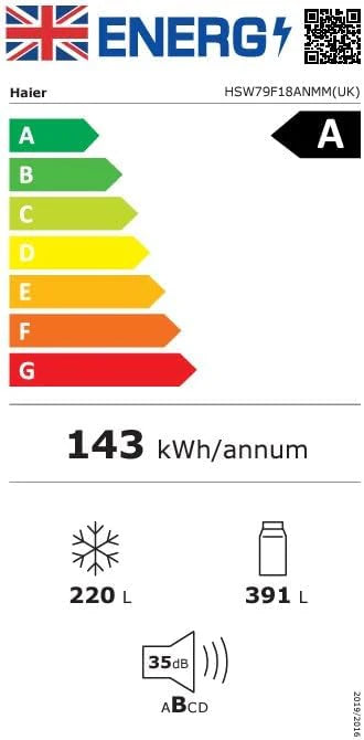 Haier HSW79F18ANMM Series 7 American style fridge freezer - A Rated*contact store for price*