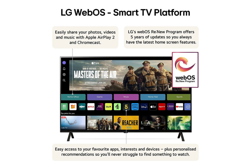 LG OLED65B42LA 65'' OLED 4K Ultra HD HDR Smart TV Freeview Play Freesat [Free 5-year parts & labour warranty]