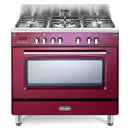 De'Longhi DVRS916DFBU 90cm Dual Fuel Range Cooker in Burgundy*contact store for price*