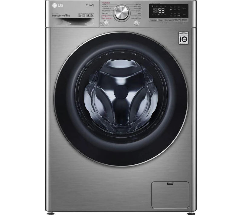 LG Turbowash™ F4V709STSE 9kg, 1400rpm Washing Machine With Steam - Graphite