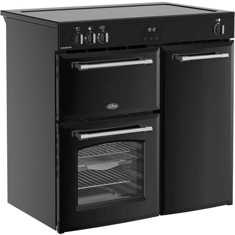 Belling Farmhouse FH90EIBLK 90cm Induction Range Cooker - Black*contact store for price*
