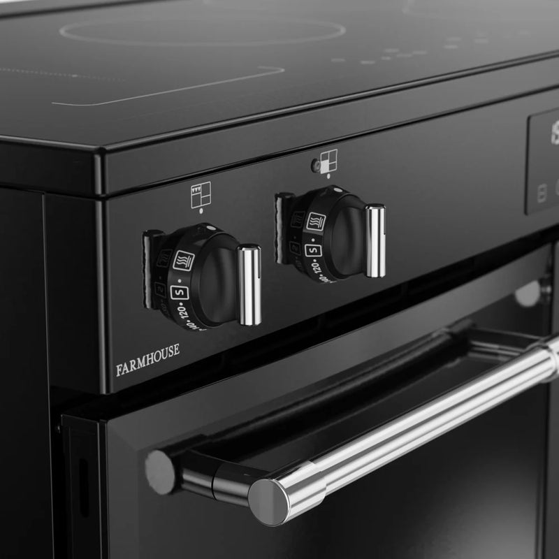 Belling Farmhouse FH100EIBK 100cm Electric Induction Range Cooker-Black*contact store for price*
