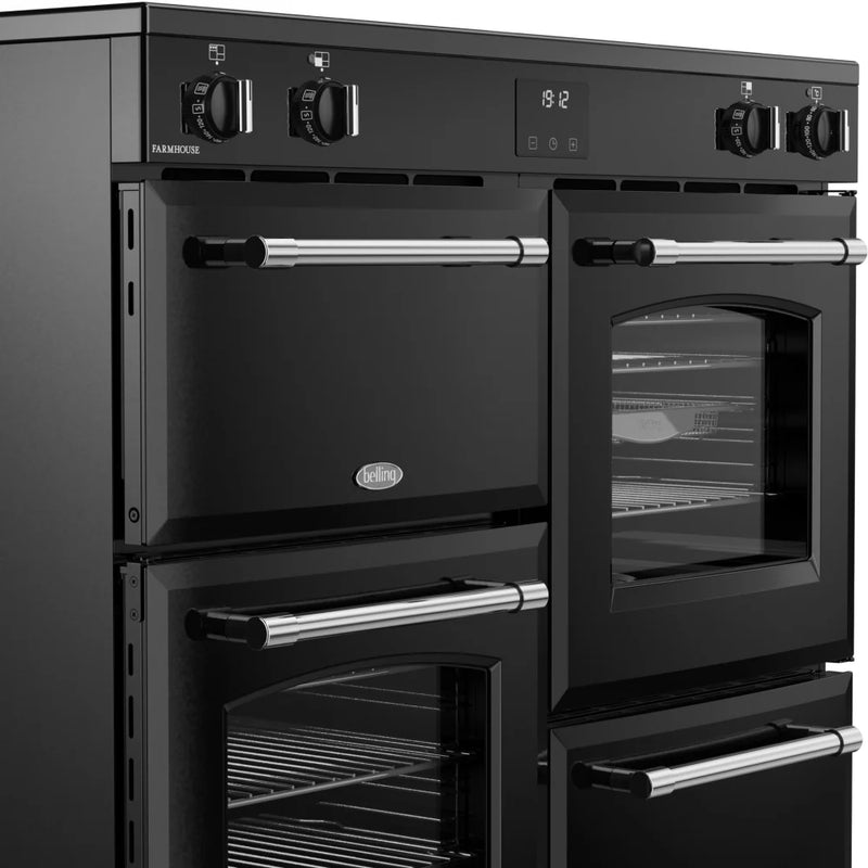 Belling Farmhouse FH100EIBK 100cm Electric Induction Range Cooker-Black*contact store for price*