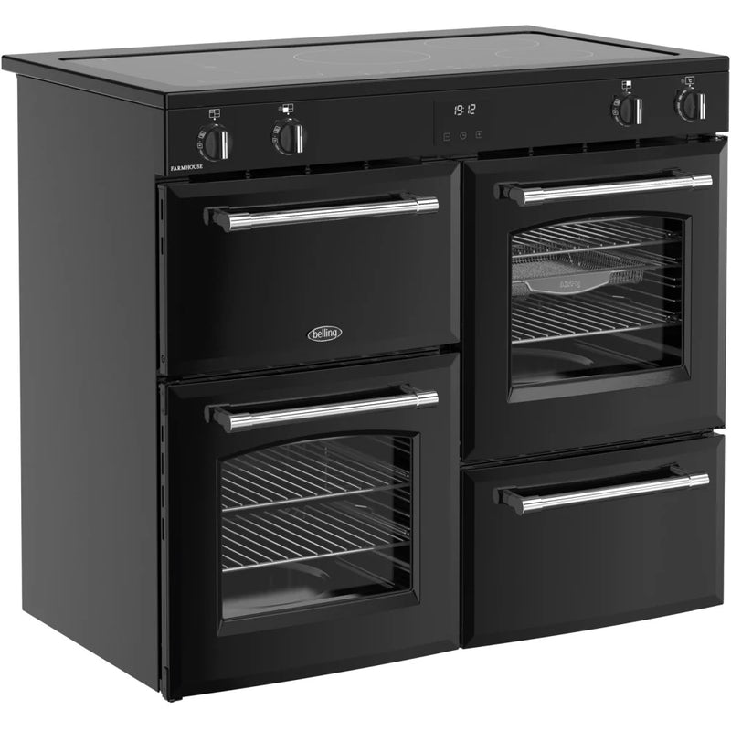 Belling Farmhouse FH100EIBK 100cm Electric Induction Range Cooker-Black*contact store for price*