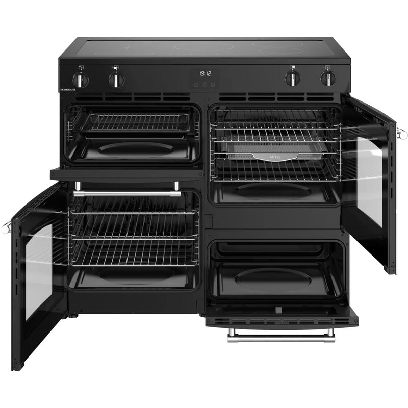 Belling Farmhouse FH100EIBK 100cm Electric Induction Range Cooker-Black*contact store for price*