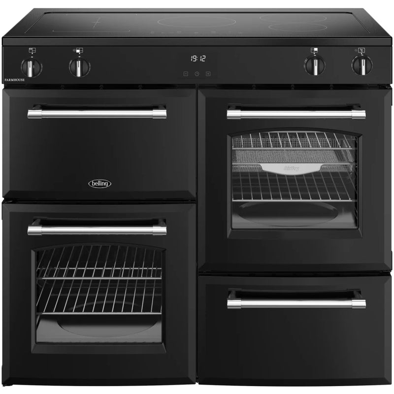 Belling Farmhouse FH100EIBK 100cm Electric Induction Range Cooker-Black*contact store for price*
