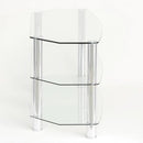 TTAP Vantage 1050mm TV stand - Clear Glass [TVs up to 50'']
