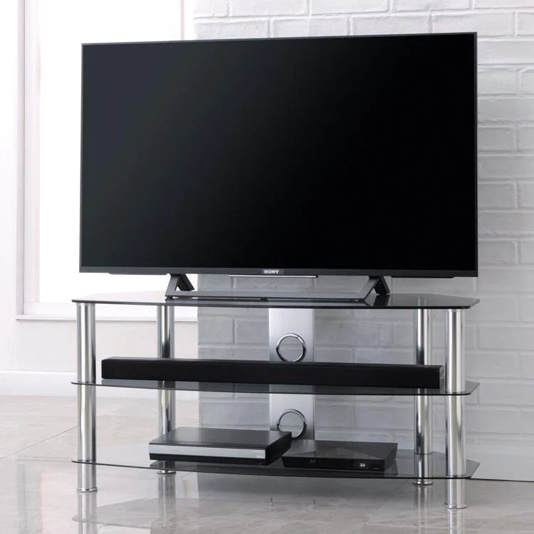 TTAP Vantage 1050mm TV stand - Clear Glass [TVs up to 50'']