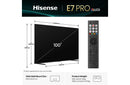 Hisense 100E7QTUK PRO 100'' QLED HDR UHD 4K Smart TV