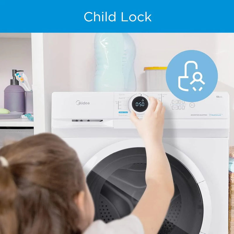 Midea MF10EW80BB 8kg 1400rpm Washing Machine [2-Year Parts & Labour Warranty]*contact store for price*