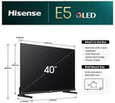 Hisense 40E5NQTUK 40" Smart Full HD HDR QLED TV*contact store for price*
