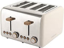 Hamilton Beach HBT02MC 4-slice toaster - Matte Cream with Wood Effect