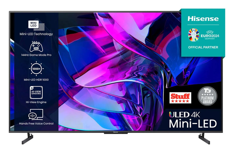 HISENSE 100U7KQTUK 100" Smart 4K Ultra HD HDR Mini-LED TV with Amazon Alexa