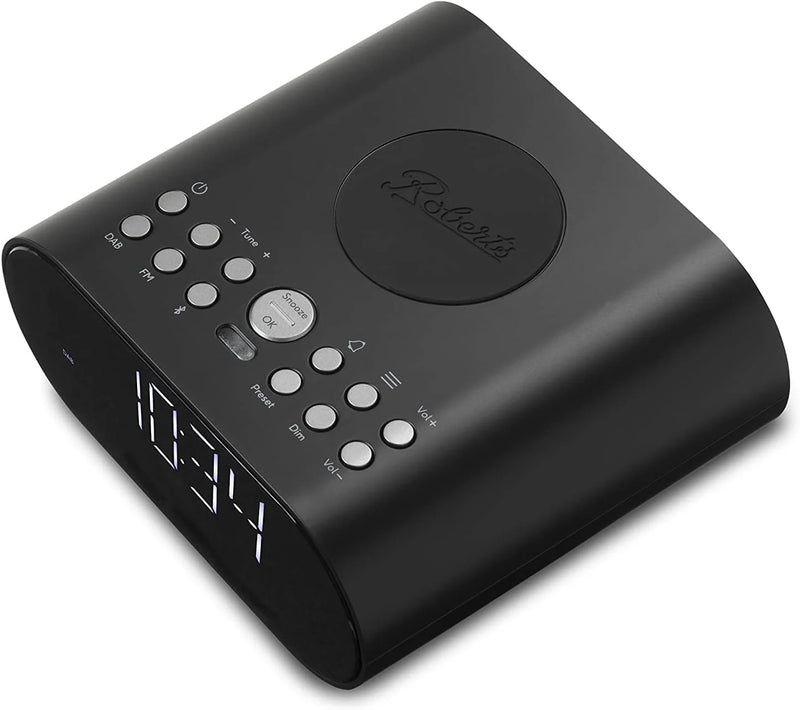 ROBERTS Ortus DAB Charge DAB+/FM Bluetooth Clock Radio - Available in Black & White