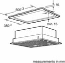 Bosch DHL555BLGB 53cm built-in Canopy Hood