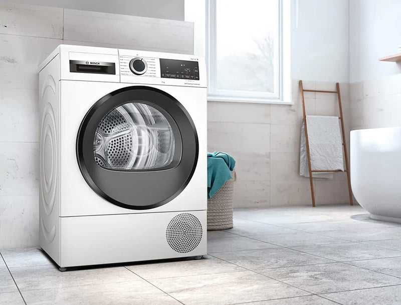 Bosch Series 6 WQG24509GB 9Kg Heat Pump Tumble Dryer - White [Free 5-year guarantee]