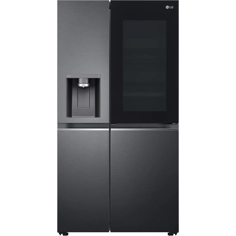 LG InstaView GSXV91MCAE Door-In-Door Non-Plumbed American style fridge freezer - Matte Black [free 5-year parts & labour guarantee]