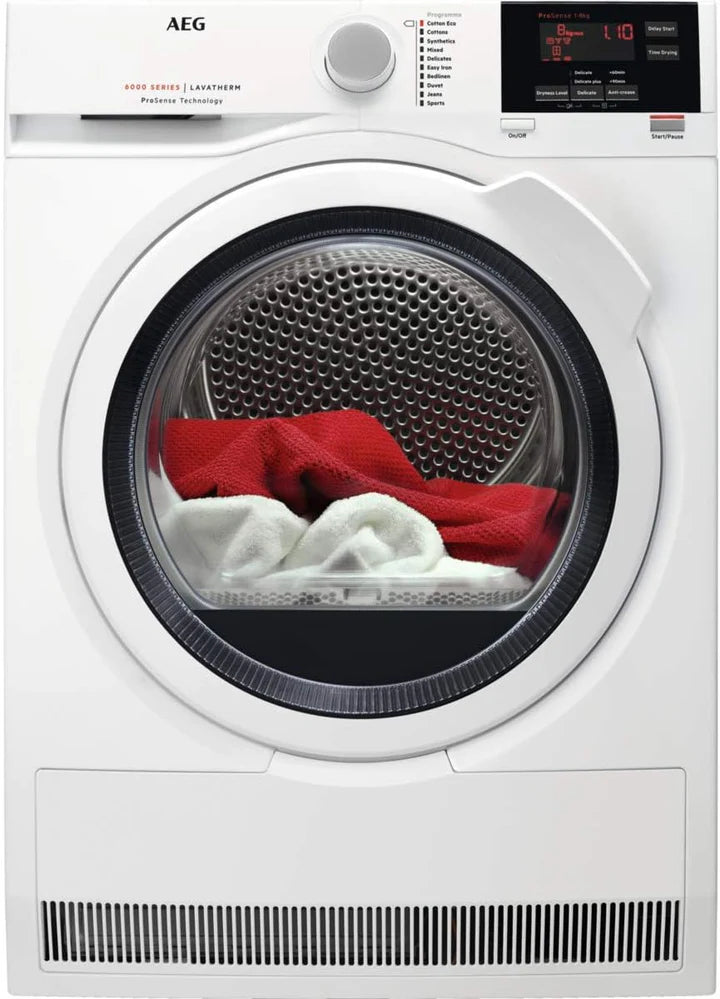 AEG T6DBG821N ProSense 8kg Condenser Tumble Dryer - White