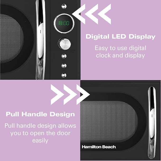 Hamilton Beach HB70H20B 20 litre 700W Retro microwave - Black*contact store for price*