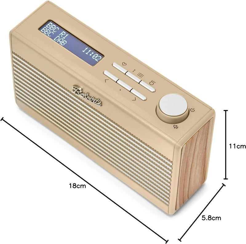 Roberts Rambler Mini Portable DAB/DAB+/FM Bluetooth Radio - Cream
