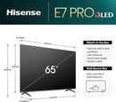 Hisense 65E7NQTUK PRO 144Hz 4K UHD HDR QLED Smart TV