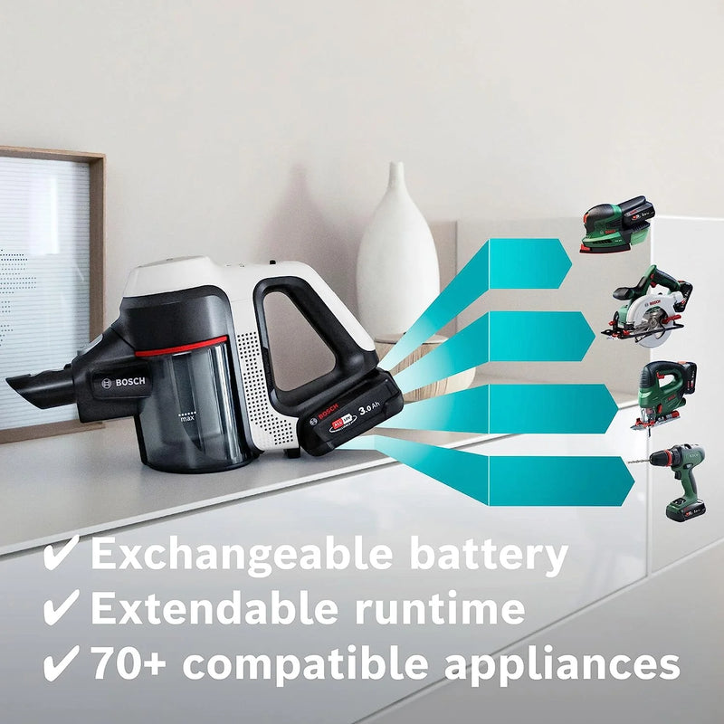 BOSCH Unlimited 7 BCS712GB Cordless Vacuum Cleaner - White & Black