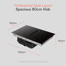 Cookology CIBRVEN800T 80cm Induction Extractor Hob