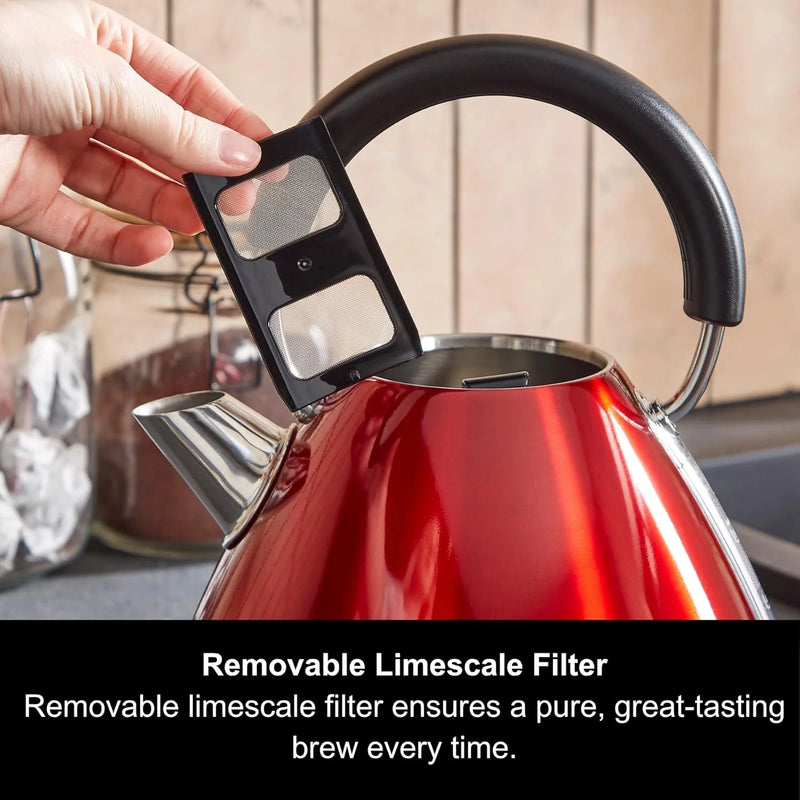 Morphy Richards 102048 Accents Pyramid Kettle - Red