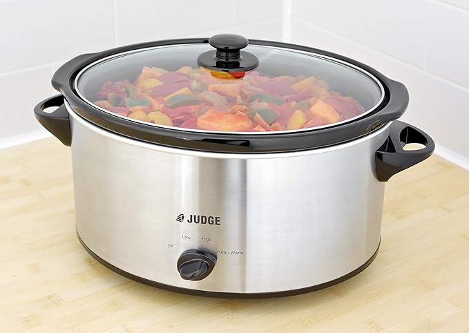 Judge JEA36 5.5 Ltr Slow Cooker in Stainless Steel