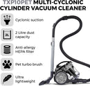 Tower T102000PLPET 2 litre Cylinder Vacuum Cleaner