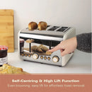 Hamilton Beach HBT02MC 4-slice toaster - Matte Cream with Wood Effect