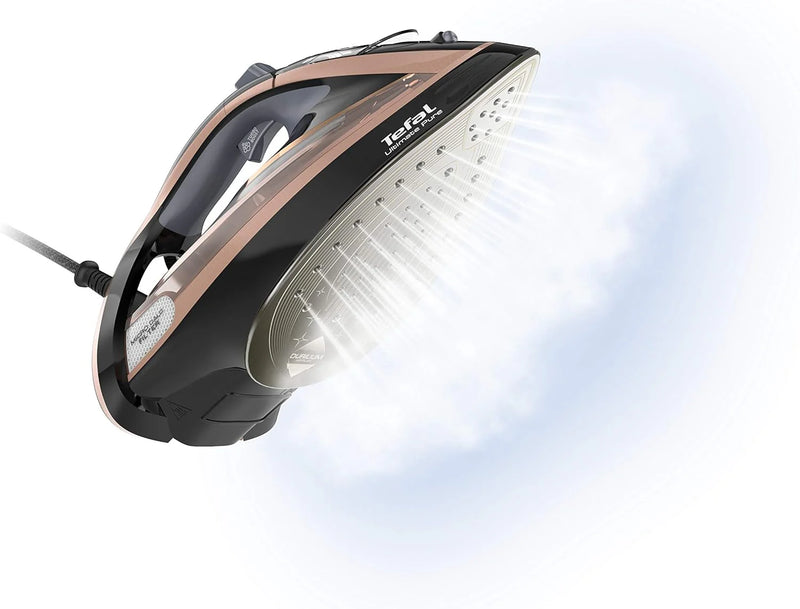 TEFAL Ultimate Pure FV9845GO Steam Iron - Black & Rose Gold