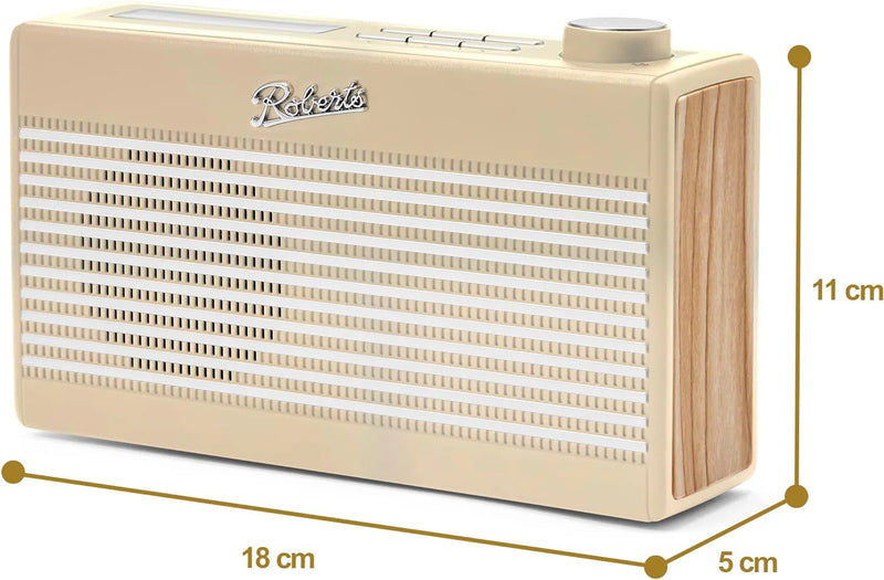 Roberts Rambler Mini Portable DAB/DAB+/FM Bluetooth Radio - Cream