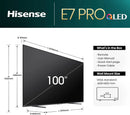 Hisense 100E77NQTUK PRO 100'' QLED HDR UHD 4K Smart TV*contact store for price*