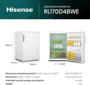 Hisense RL170D4BWE Under Counter Larder Fridge - White*contact store for price*