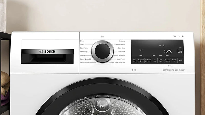 Bosch Series 6 WQG24509GB 9Kg Heat Pump Tumble Dryer - White [Free 5-year guarantee]