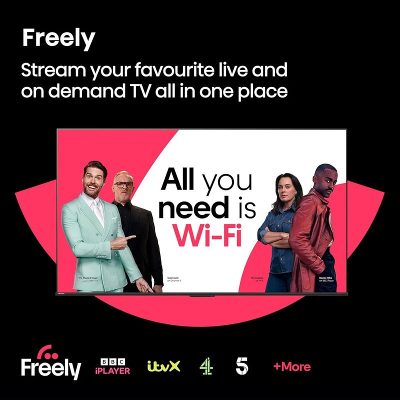 Hisense 50E6QTUK 4K UHD HDR LED TV with Freely*contact store for price*