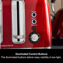 Morphy Richards 242048 Accents 4-slice toaster - Red/Stainless Steel