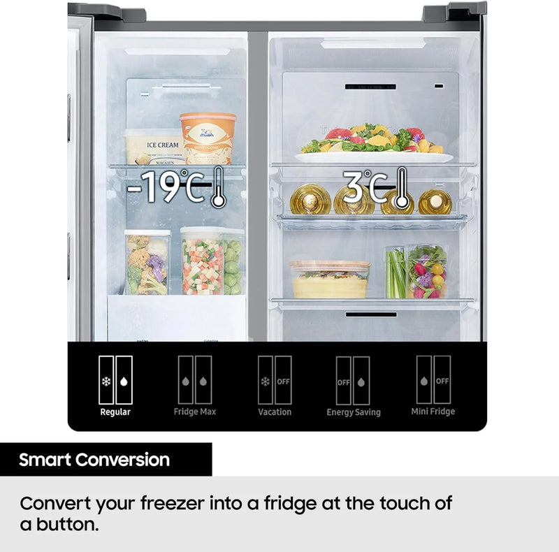 Samsung RS68A884CSL Series 8 Metal Back Plumbed American Fridge Freezer - Silver*contact store for price*
