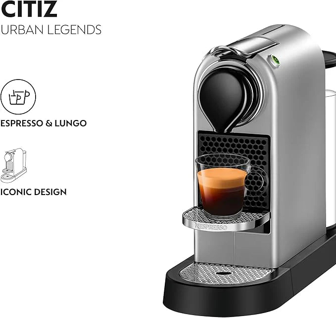Krups Nespresso XN741B40 Citiz Coffee Machine - Silver