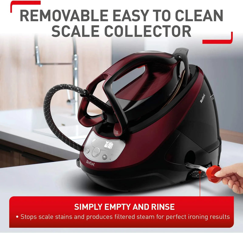 TEFAL Pro Express Protect GV9230 High Pressure Steam Generator Iron / Black & Burgundy